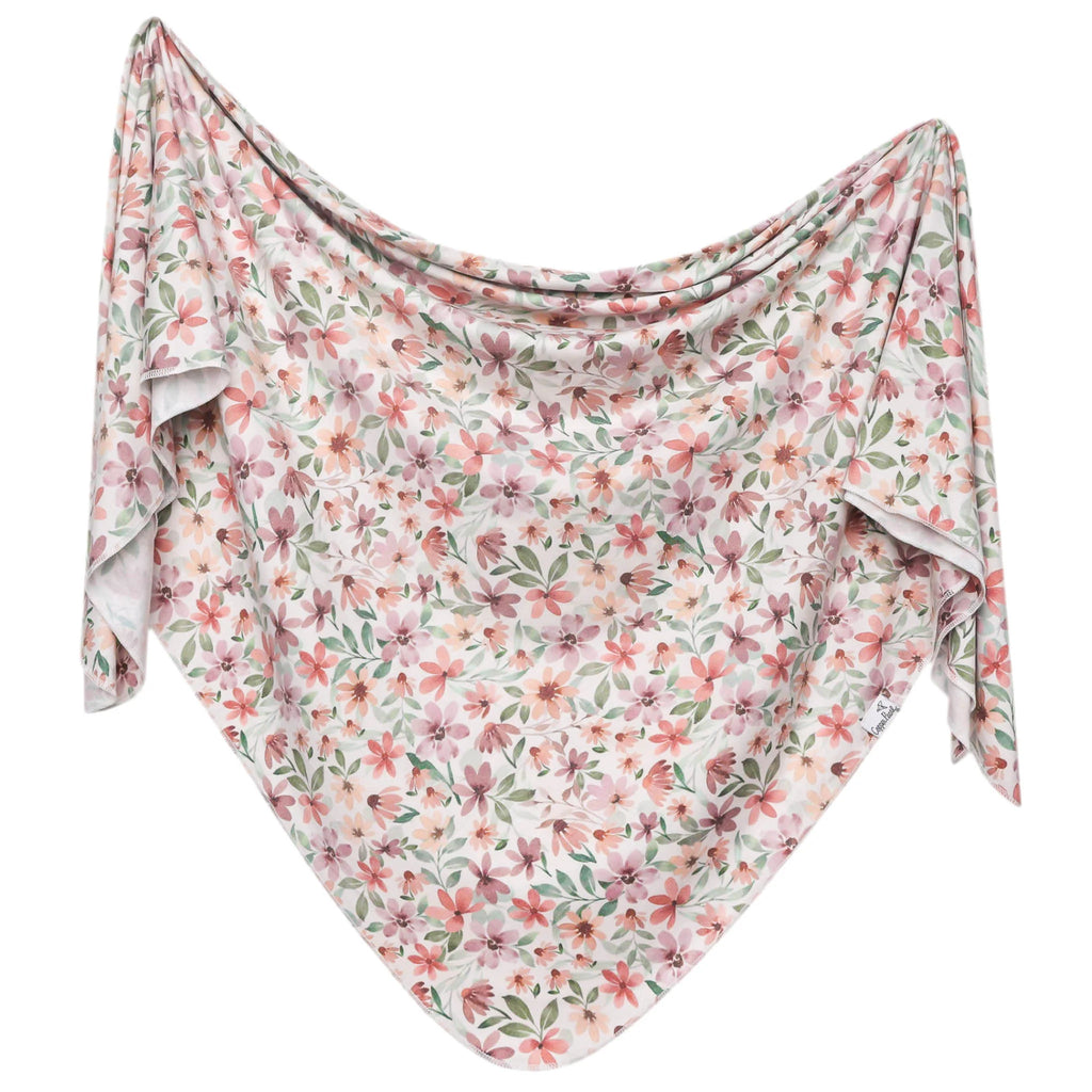 Copper Pearl Knit Swaddle Blanket- Natalie