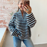 The Double Zip Stripe Sweater