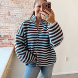 The Double Zip Stripe Sweater