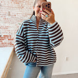 The Double Zip Stripe Sweater