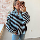 The Double Zip Stripe Sweater