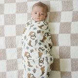 Outlaw Cowboy Muslin Swaddle Blanket