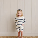 Navy Stripe Knit Sweater