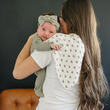 Cream Berry Muslin Burp Cloth