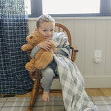 Coastal Plaid + Navy Muslin Quilt