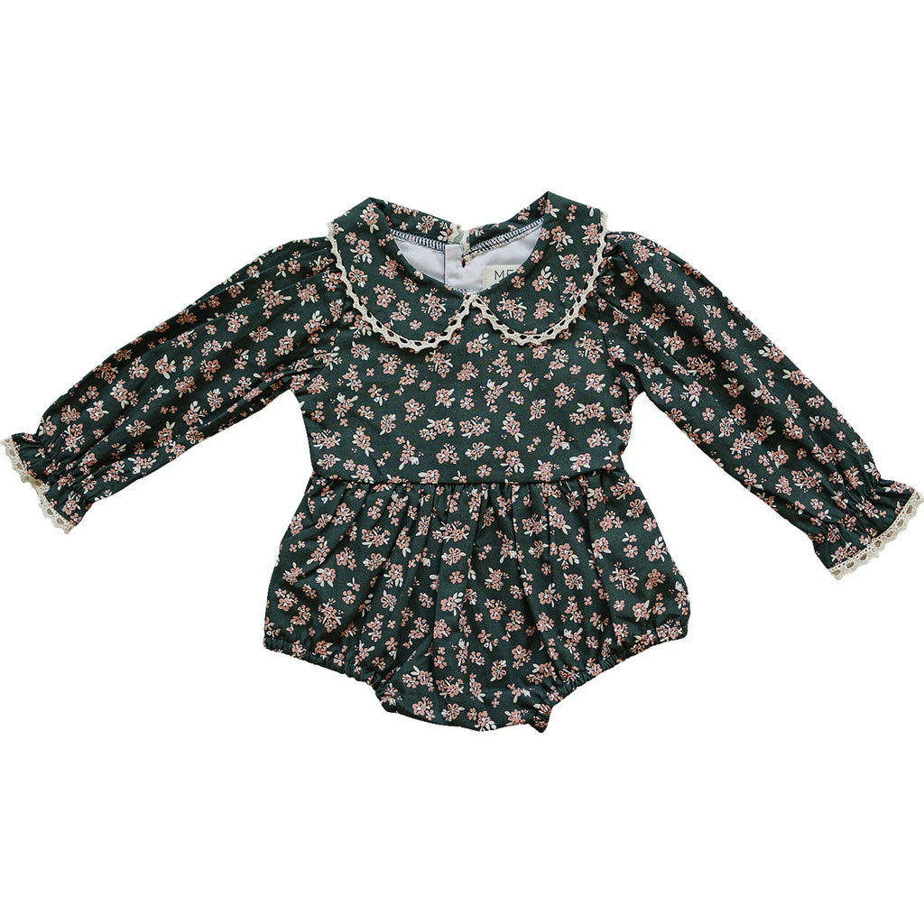 Olive Bloom Bamboo Romper
