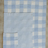 Light Blue Plaid Plush Blanket- Lovey Size