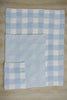 Light Blue Plaid Plush Blanket- Baby Blanket Size