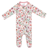 Copper Pearl Zip Up Footie Pajamas- Natalie