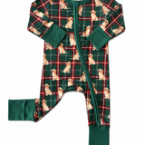 Country Christmas Retrievers Zip Jammies