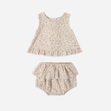Quincy Mae Mae Ruffle Top and Bloomer Set Dahlia