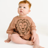 Brown Lion Shorts Set