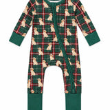 Country Christmas Retrievers Zip Jammies
