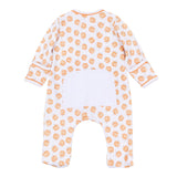 Baby Pumpkin Print Zip Footie