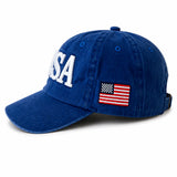 USA Kids Baseball Hat, Vintage Blue