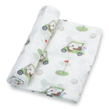 Golf Cart Muslin Toddler Blanket
