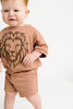 Brown Lion Shorts Set