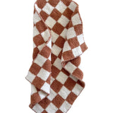 Checkered Mini Blanket in Cocoa