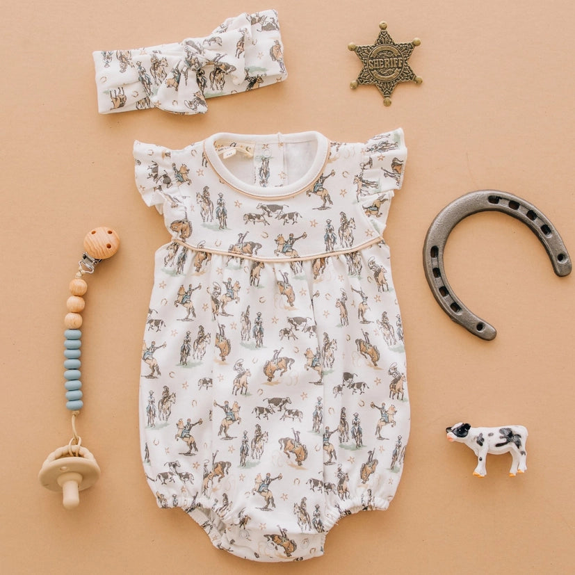 Wild West Flutter Bubble Romper