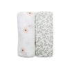 Cotton Swaddles 2 Pack- Daisies & Greenery