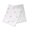 Cotton Swaddles 2 Pack- Daisies & Greenery