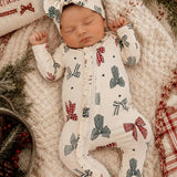 Country Christmas Bows Footies