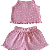 Pink Flower Two Piece Set