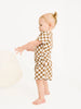 Brown Checkered Pocket Set
