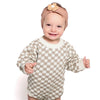Checkered Knit Bodysuit