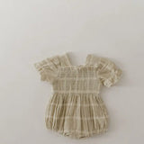 Beige Ruffled Onesie