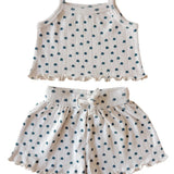 Blue Flower Two Piece Set