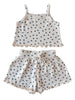 Blue Flower Two Piece Set