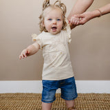 Floral Framed Ruffle Tee
