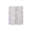 Cotton Swaddles 2 Pack- Kitty Cat & Flower Field