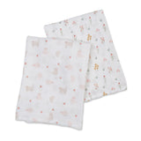 Cotton Swaddles 2 Pack- Kitty Cat & Flower Field