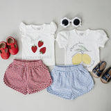 Blue Gingham Shorts