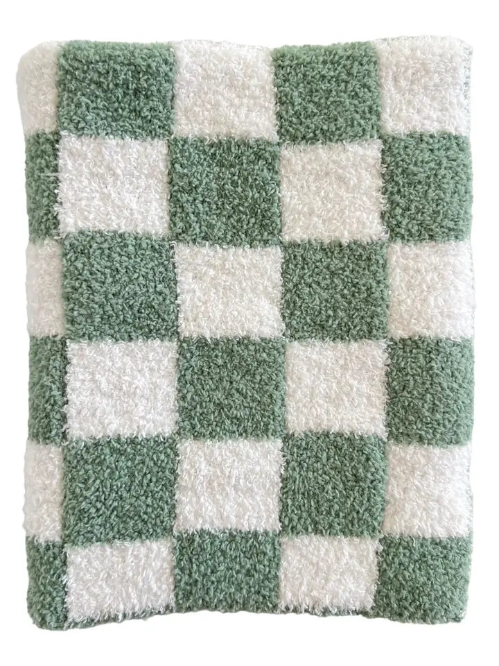 Checkered Mini Blanket in Sage