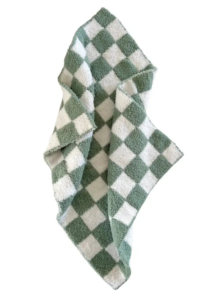 Checkered Mini Blanket in Sage