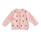 Strawberry Embroidered Baby Cardigan