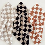 Checkered Mini Blanket in Cream