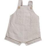 Tan Stripes Romper Overalls