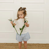 White Pointelle Tee