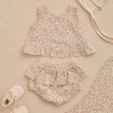 Quincy Mae Mae Ruffle Top and Bloomer Set Dahlia