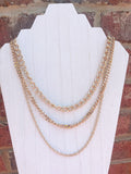 layered gold chain necklace