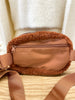 Livin' Lux Belt Bag: Rust Sherpa